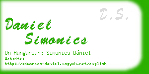 daniel simonics business card