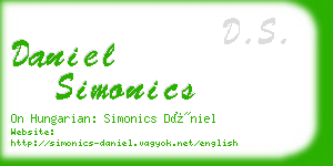 daniel simonics business card